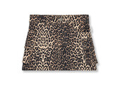 Denim Cargo Skirt | Leopard AOP