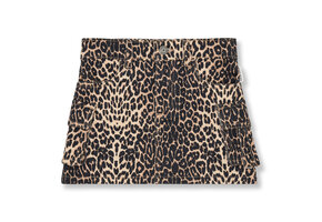 Denim Cargo Skirt | Leopard AOP