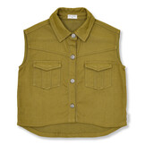 Denim Waistcoat | Khaki