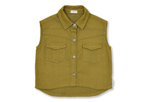 Denim Waistcoat | Khaki