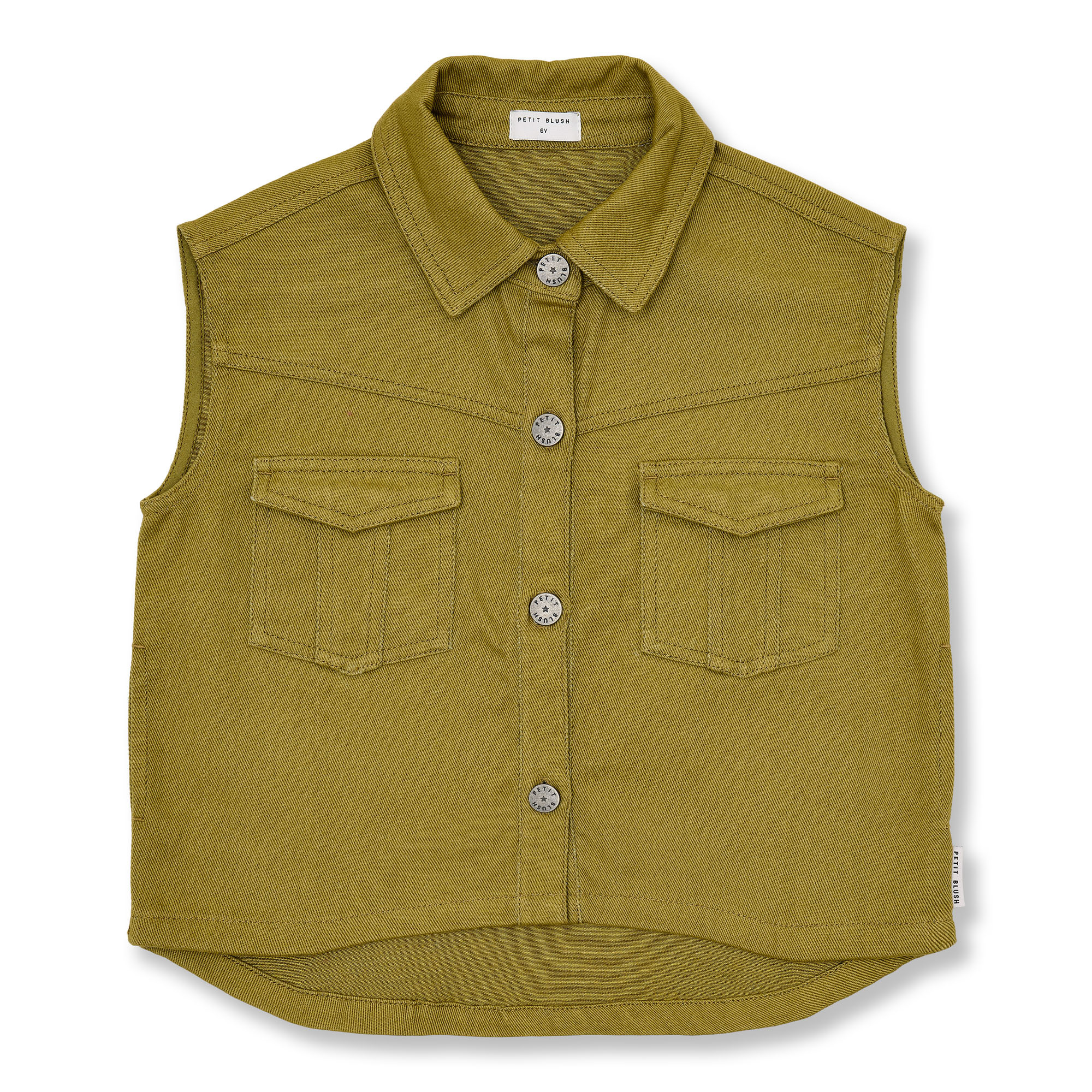 Denim Waistcoat | Khaki