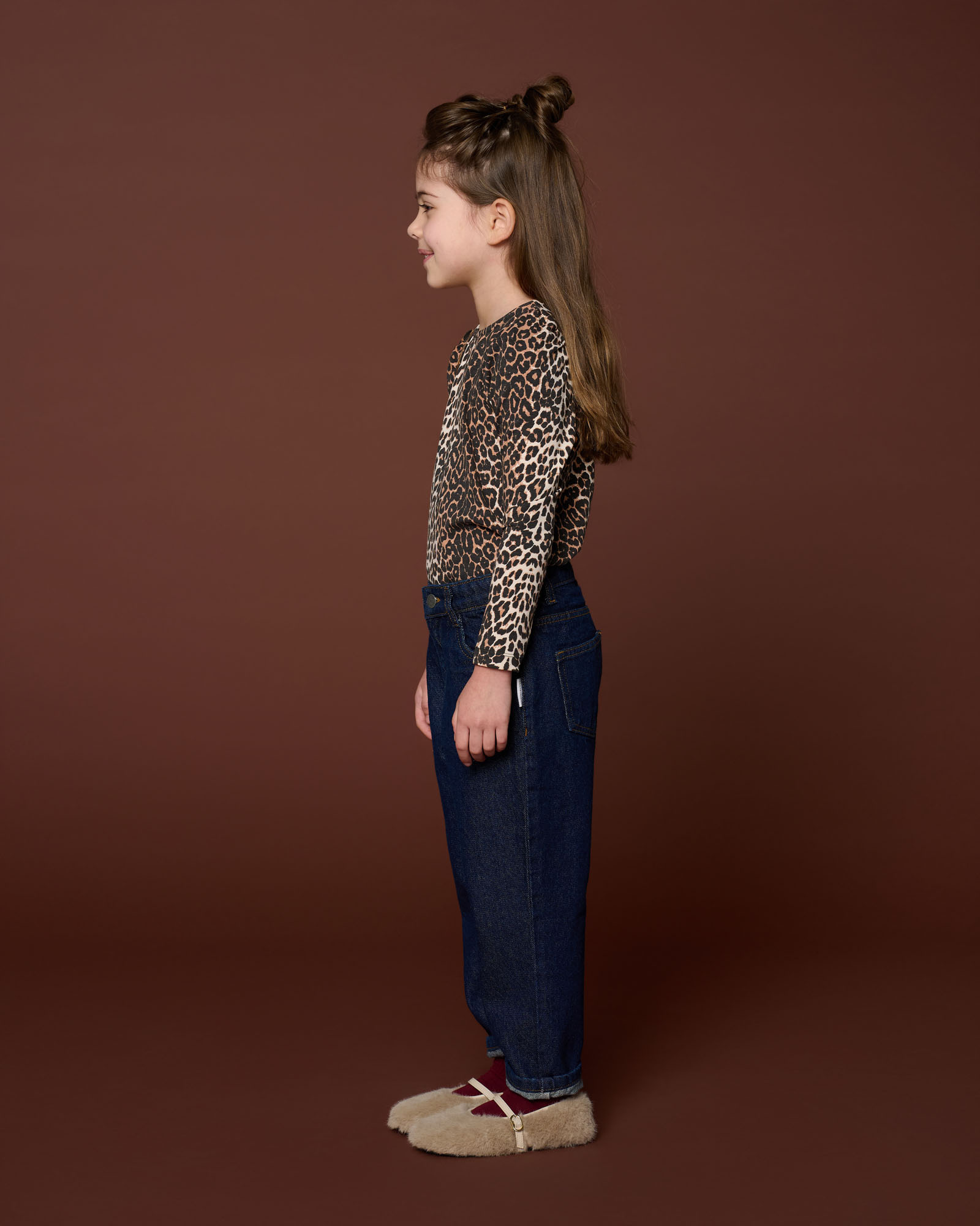 Puff Sleeve Top | Leopard AOP