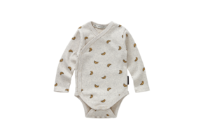 Rib romper croissant Ivory melee