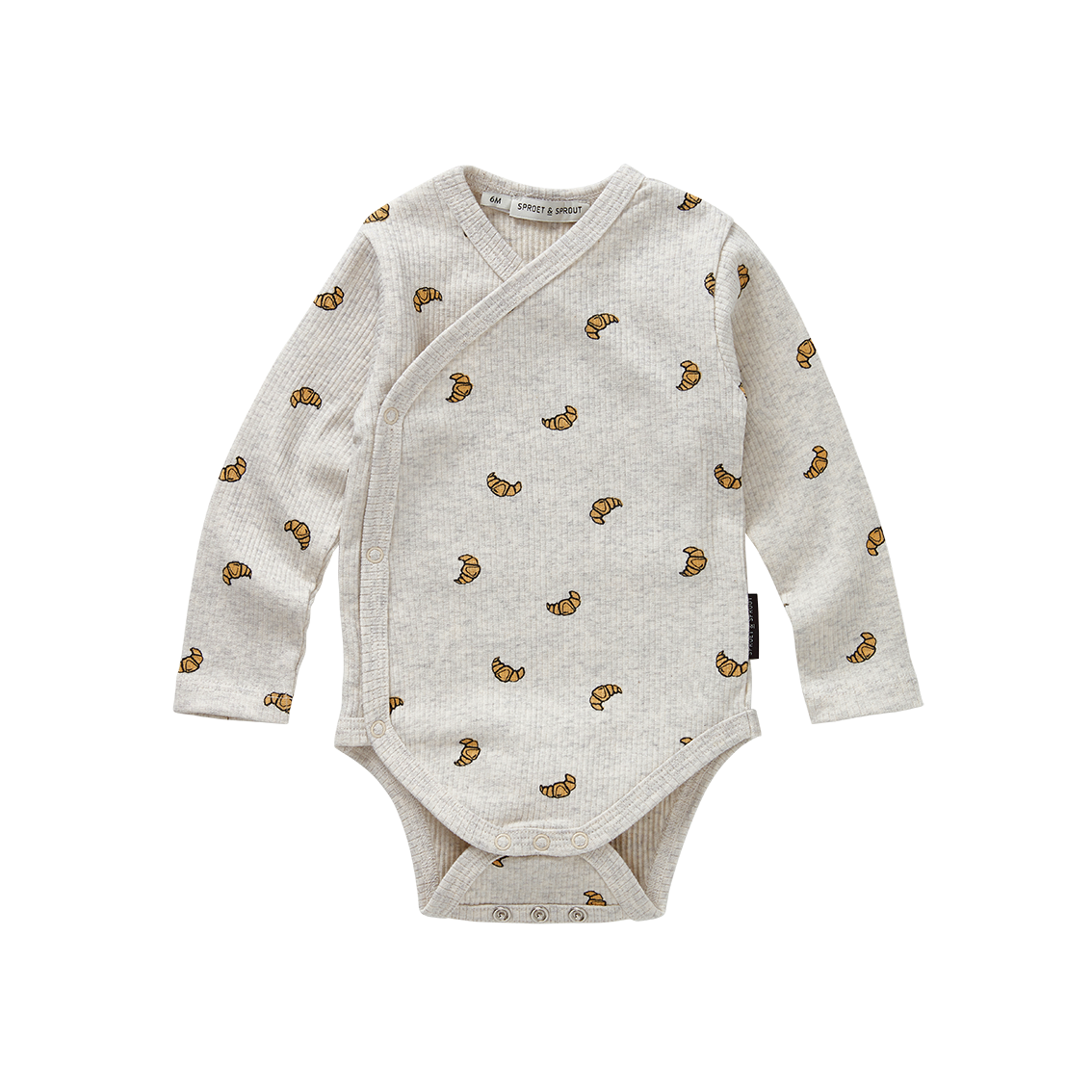 Rib romper croissant Ivory melee