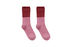 Socks colourblock pink Garnet