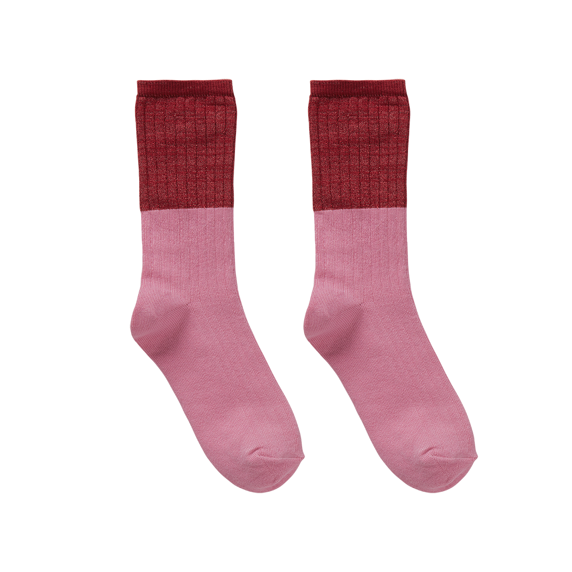Socks colourblock pink Garnet