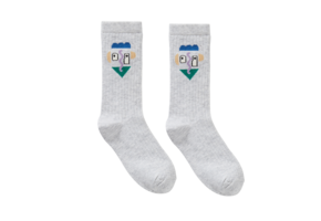 Socks Self Potrait Grey Melee