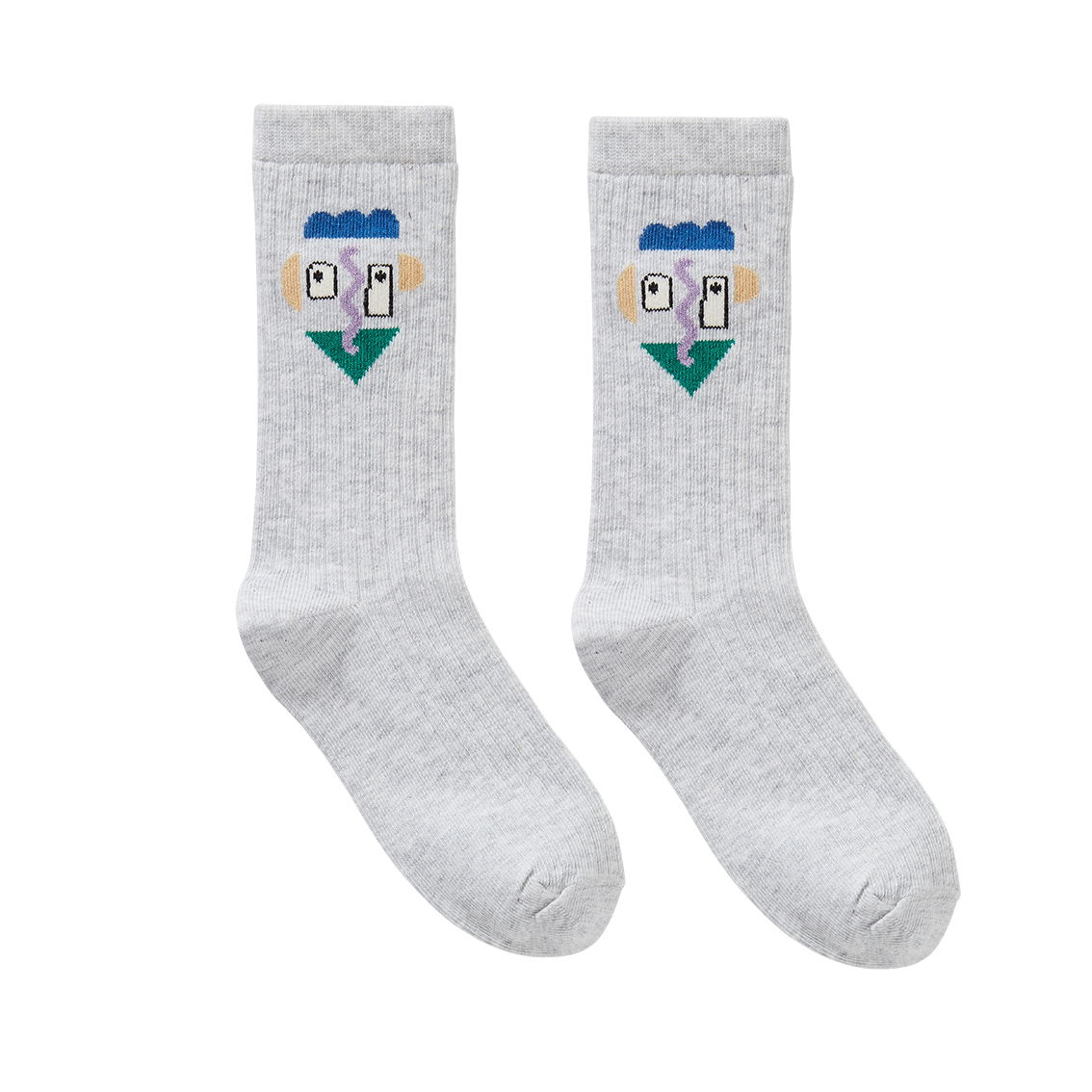 Socks Self Potrait Grey Melee