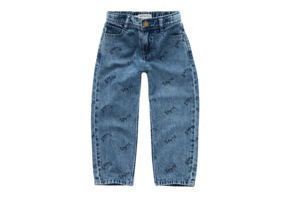 Straight Denim Pants SPRT& Print  Blue Denim