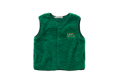 Loose Teddy Gilet Deep Green