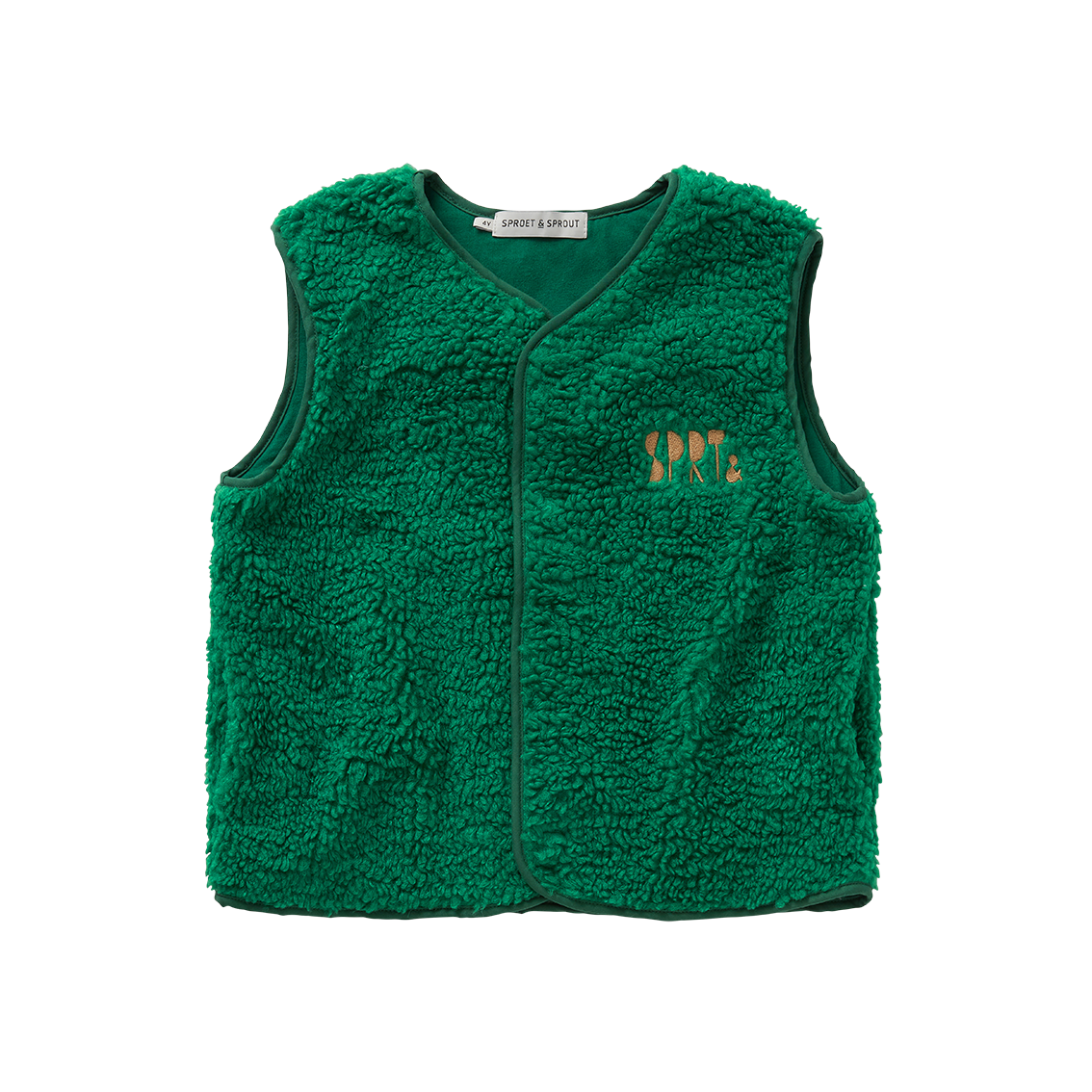 Loose Teddy Gilet Deep Green