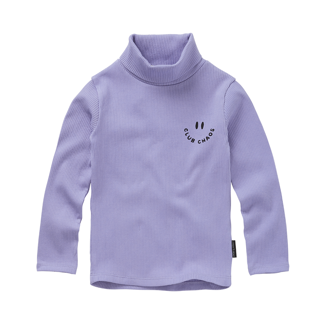 Rib Turtle Neck Purple Crayon Cloud