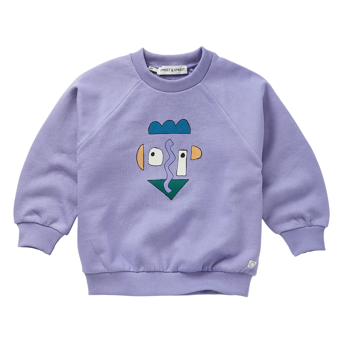 Sweatshirt Raglan Self Potrait Purple Crayon Cloud