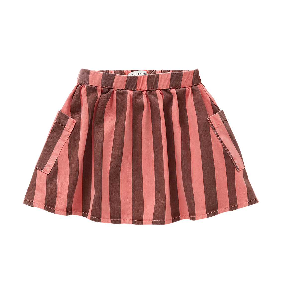 Striped denim skirt Blue denim