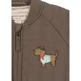 Juno Terry Bomber Jacket Walnut