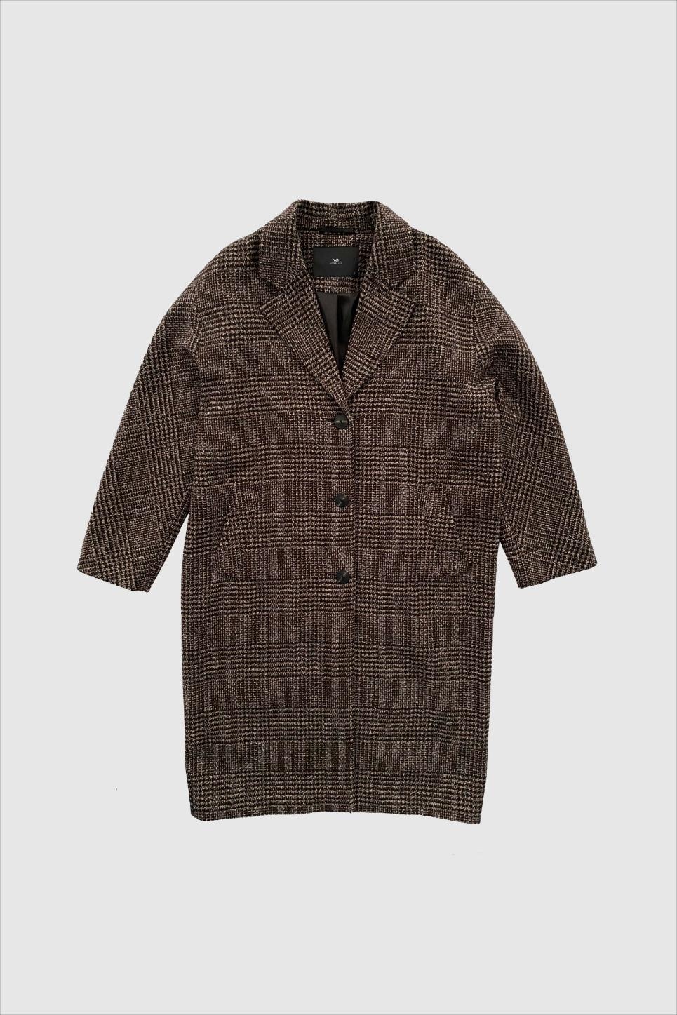 Wb Lvista Checked Coat Brown Prince Of Wales