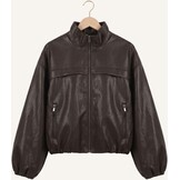 Aisha Vegan Jacket Dark Brown