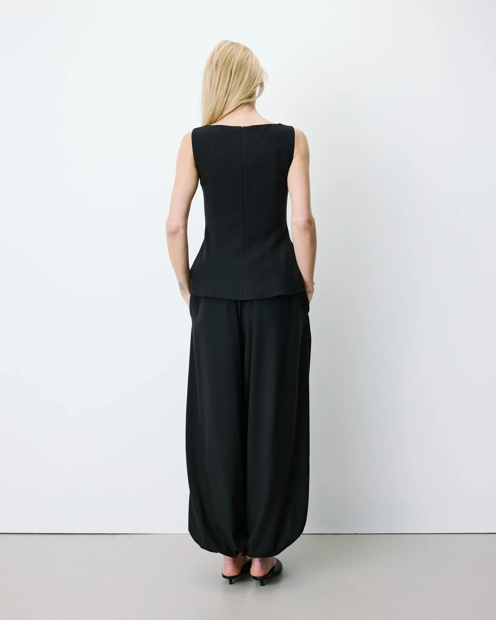 Argent top Noir Black
