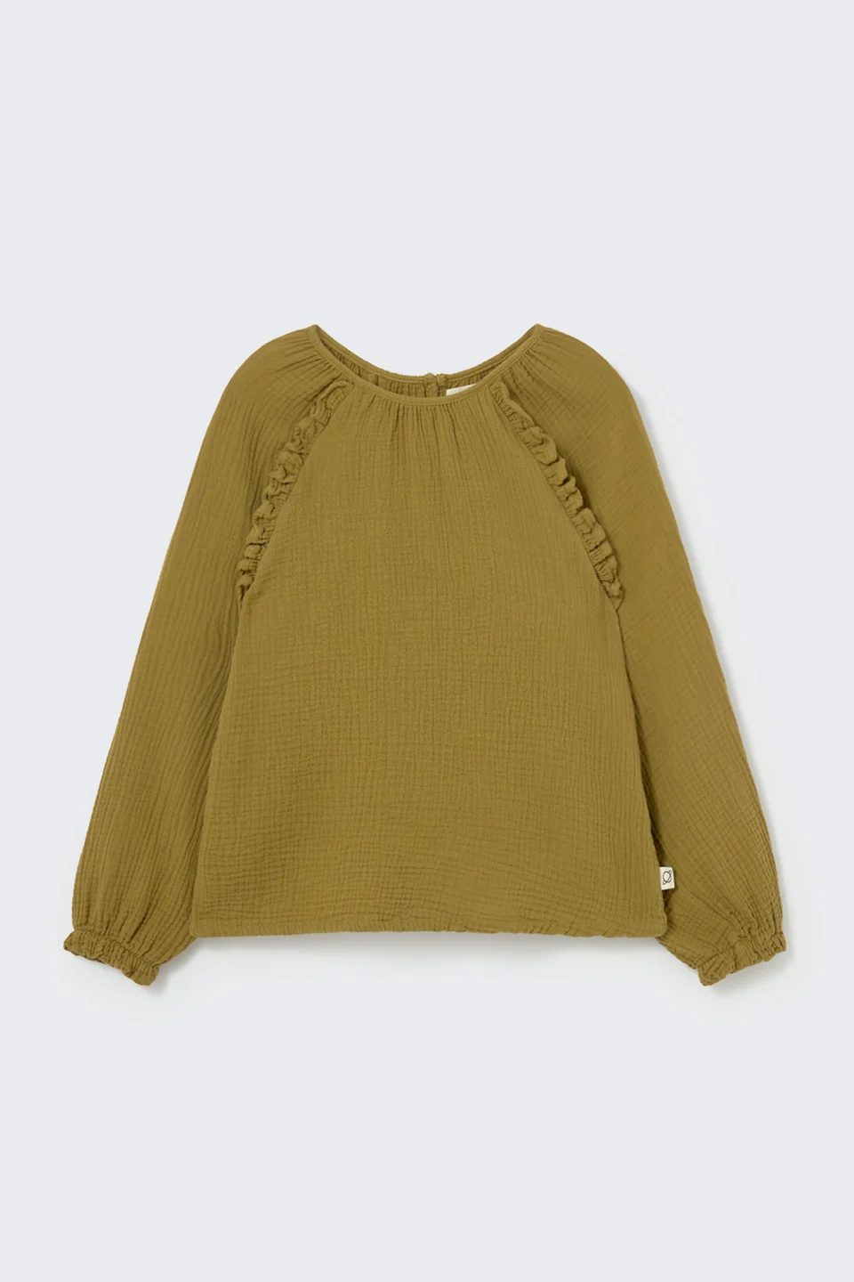 Blouse Anisa  Textured Soft Cotton Blouse Green