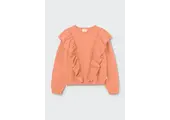 Bianca Sweatshirt Elastic Fleece Ruffle Sweatshirt Pink Siena