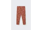 Legging Brushed Animal Print Fleece Leggings Pink Siena