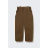 Pants Atenas Washed Color Denim Paperbag Pants Brown