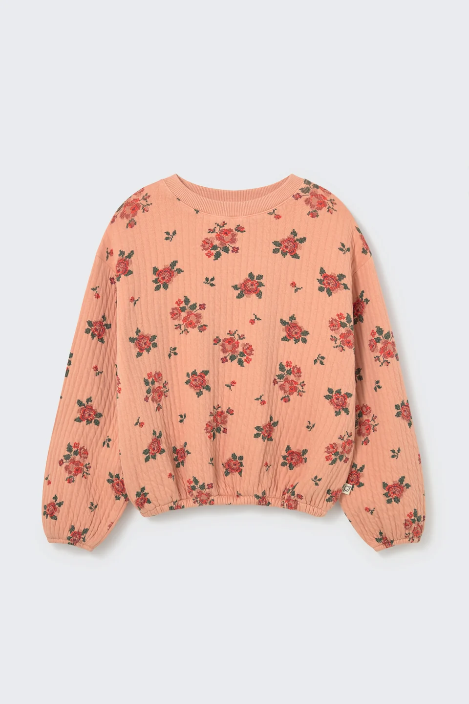 Sweatshirt Celia Quilted Floral Print Sweatshirt Petal