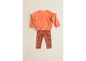 Baby Fleece Legging Brushed animal Print Pink Siena