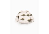 Printed Fleece Sweater Dino Mini
