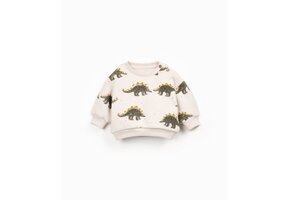 Printed Fleece Sweater Dino Mini