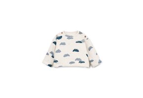Printed Jersey Sweater Clouds Detail Mini