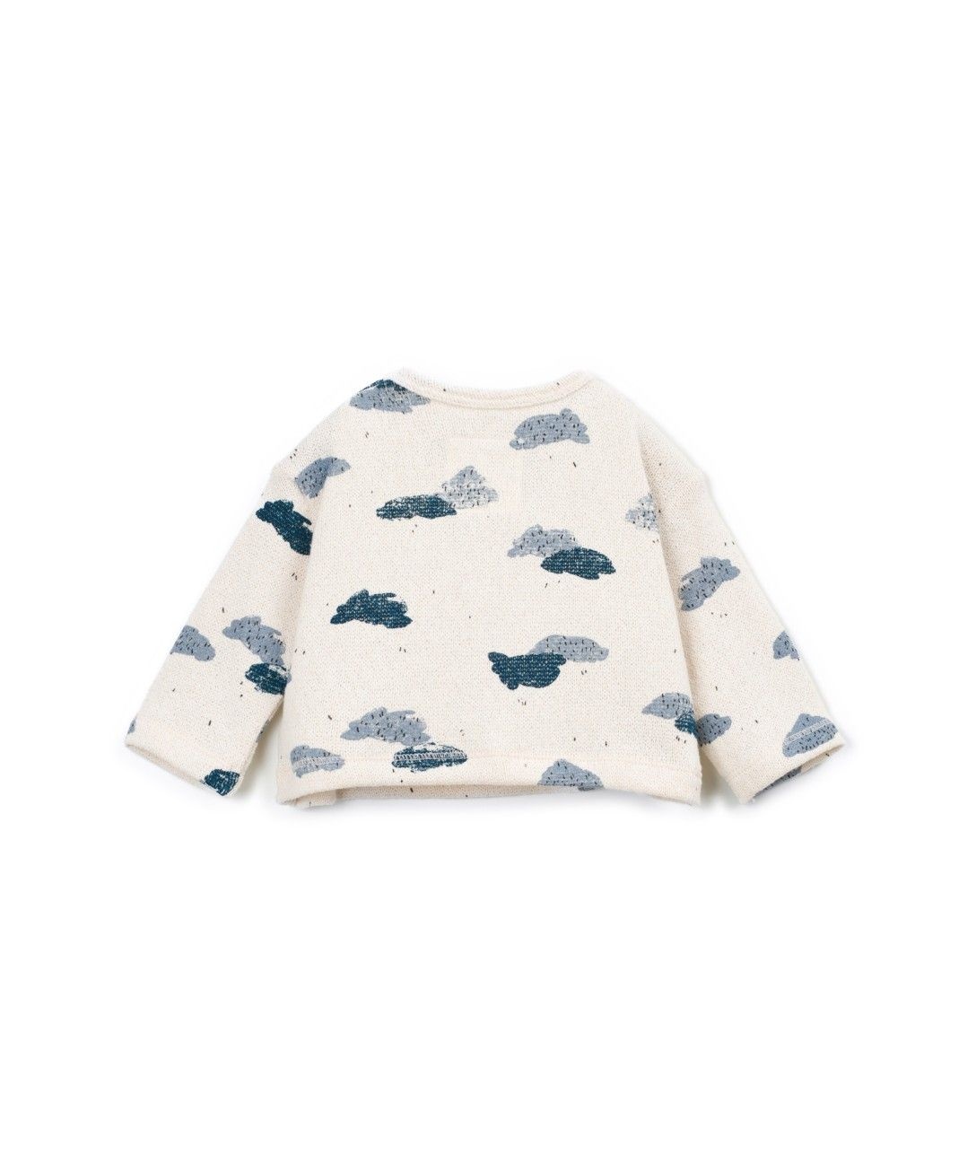 Printed Jersey Sweater Clouds Detail