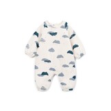 Printed Jersey Jumpsuit Clouds Detail Mini