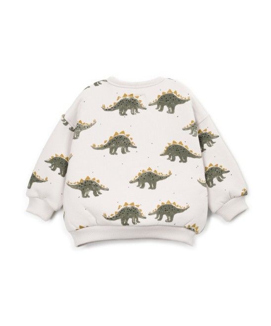 Printed Fleece Sweater Dino