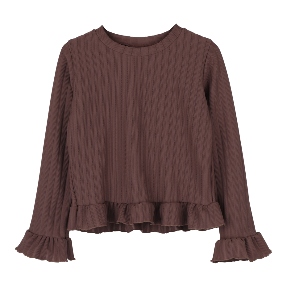 Bibi Top Ribbed Chocolate