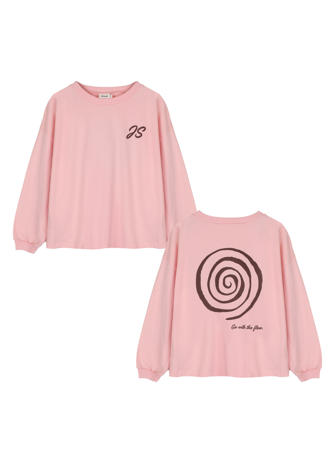 Swirl Longsleeve Soft Peach Pink