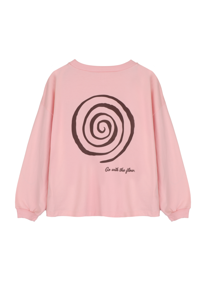 Swirl Longsleeve Soft Peach Pink