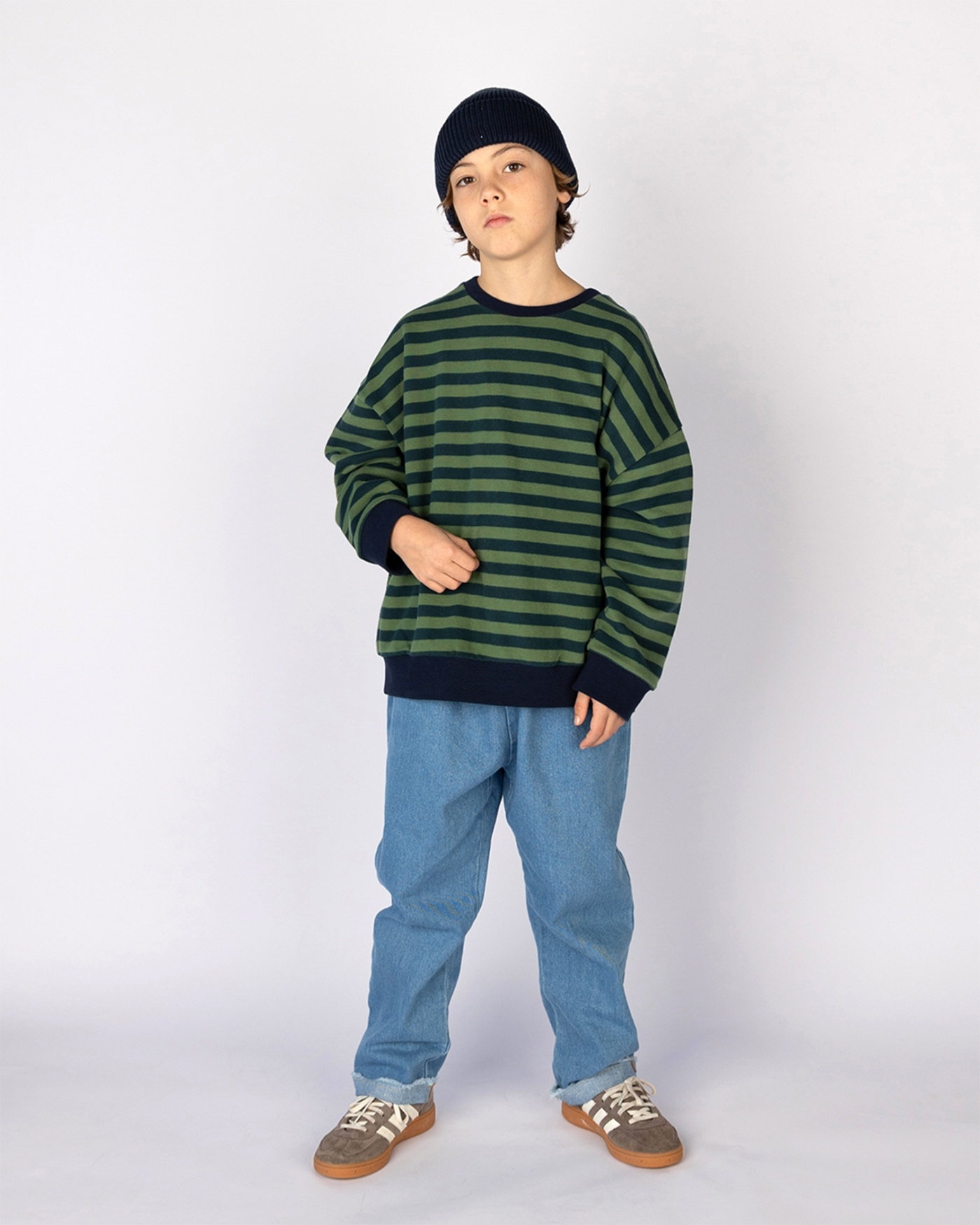 Rel sweater Moss Stripe