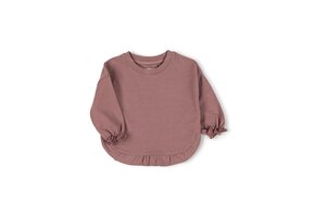 Ruffled sweater Mauve