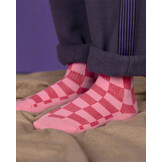 Checkered socks Cherry
