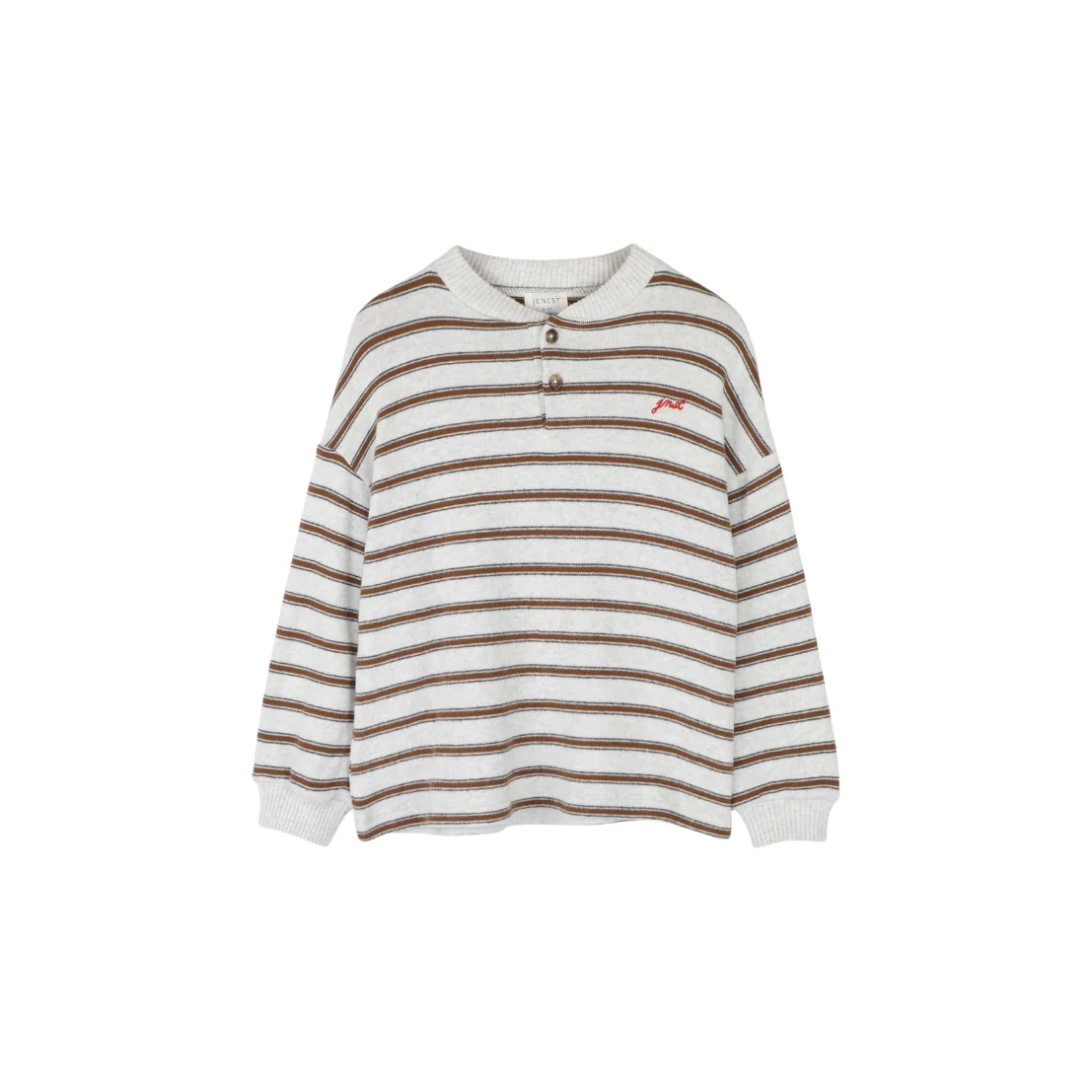 James Ls T-Shirt Brown Grey Melange