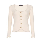 Knitted top Charlotte Ecru