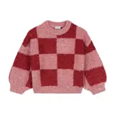 Glitter Blocked Red Sweater