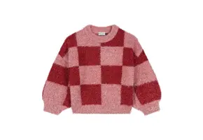 Glitter Blocked Red Sweater
