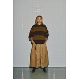 Wbliza Ls Stripe Pullover Brown Camel