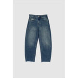 Wblepeyton Mw Barrel Leg Jeans Midnight Blue Denim