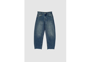 Wblepeyton Mw Barrel Leg Jeans Midnight Blue Denim