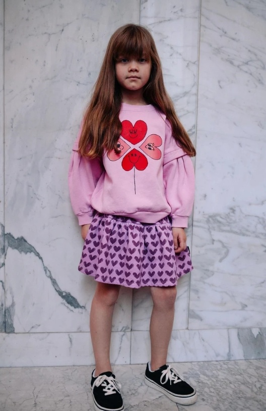 SWEET HEARTS SKIRT PINK