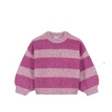 PINK GLITTER STRIPE SWEATER