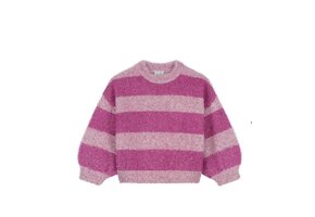 PINK GLITTER STRIPE SWEATER